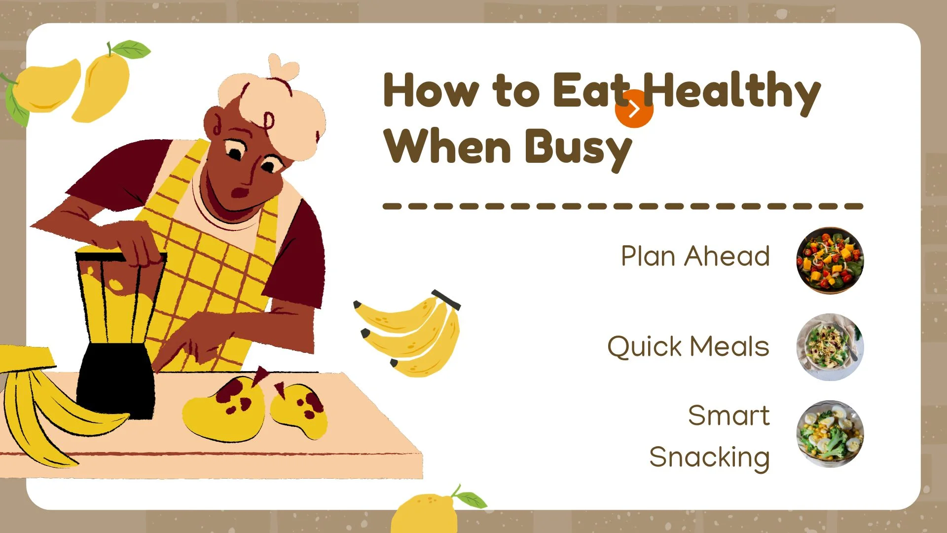 how to eat healthy when busy